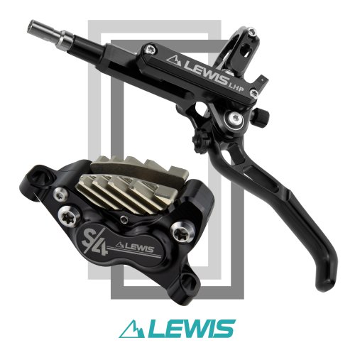 Lewis LHP S4 Axial Cylinder 4 Pistons Hydraulic Disc Brake With Cooling Fins